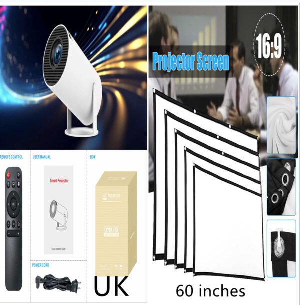 HY300 Pro Projector Home Theater Entertainment Portable Small Projector - Image 2
