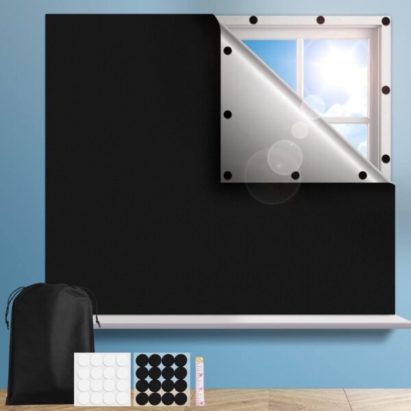 Self-Adhesive Pleated Blackout Blinds